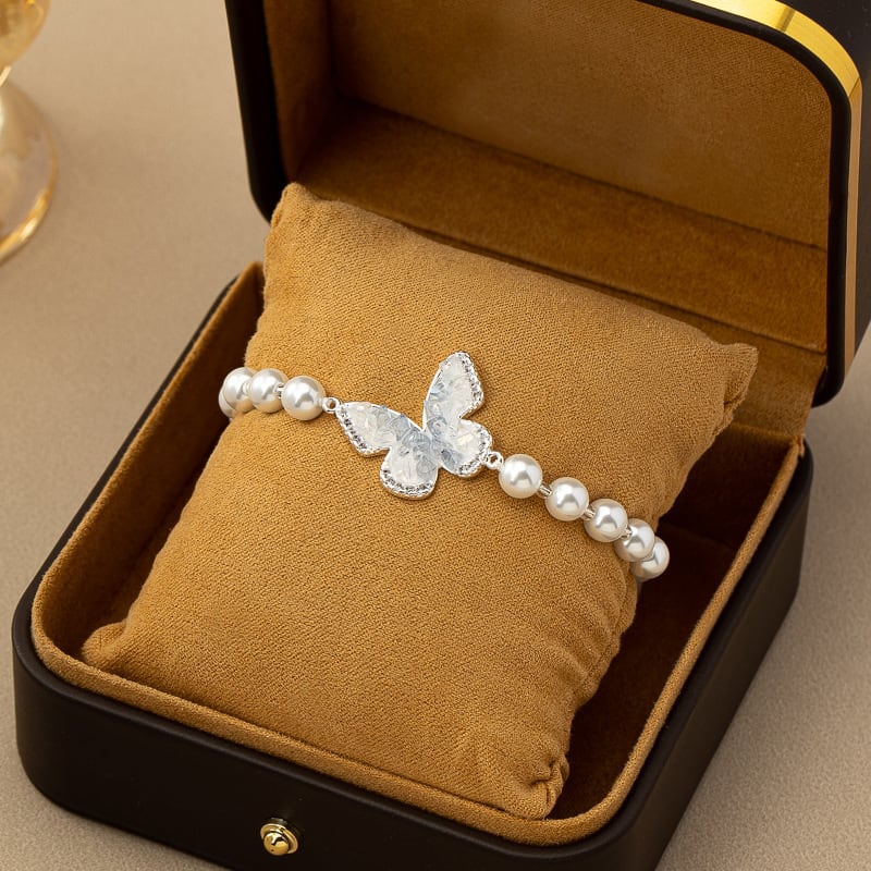 Fashion Jewelry Blue Crystal Butterfly Necklace Female Gradient Crystal view 4