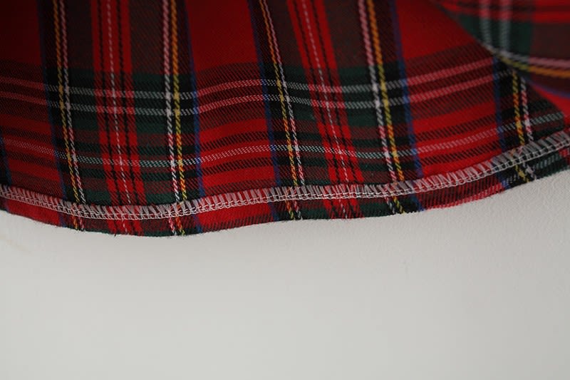 Girls' Long-sleeved Plaid Shirt With Hanging Ornaments view 7