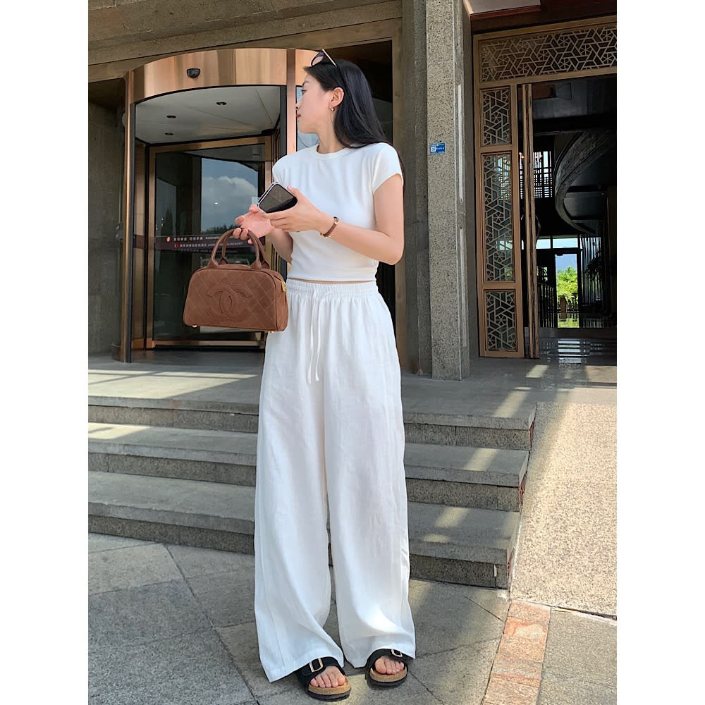 Loose Slimming And All-matching Casual Wide-leg Pants view 3