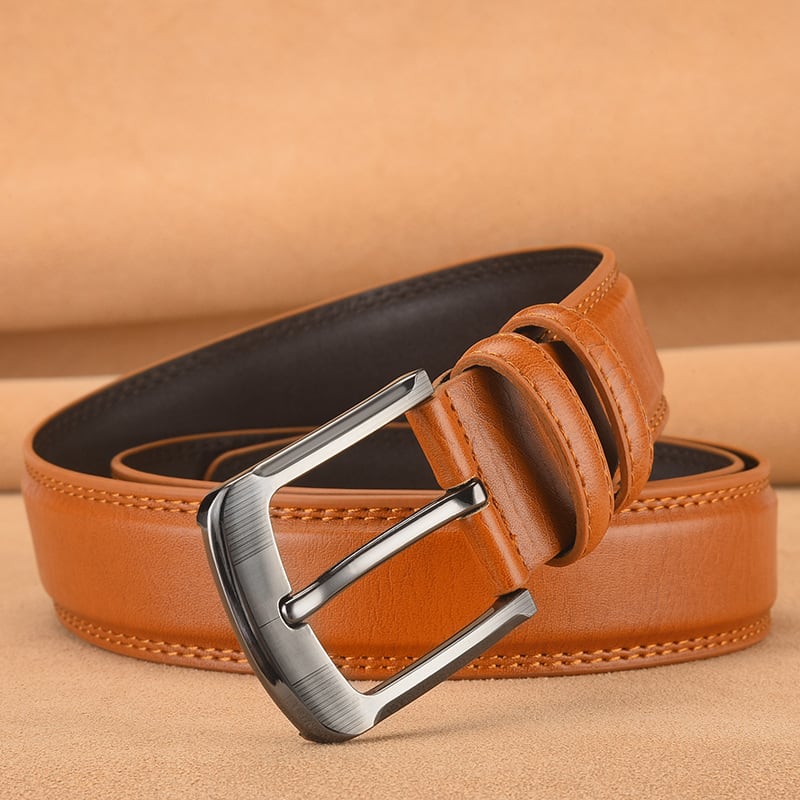 Men's Pin Buckle Cowhide Belt Business Fashion And Leisure view 6