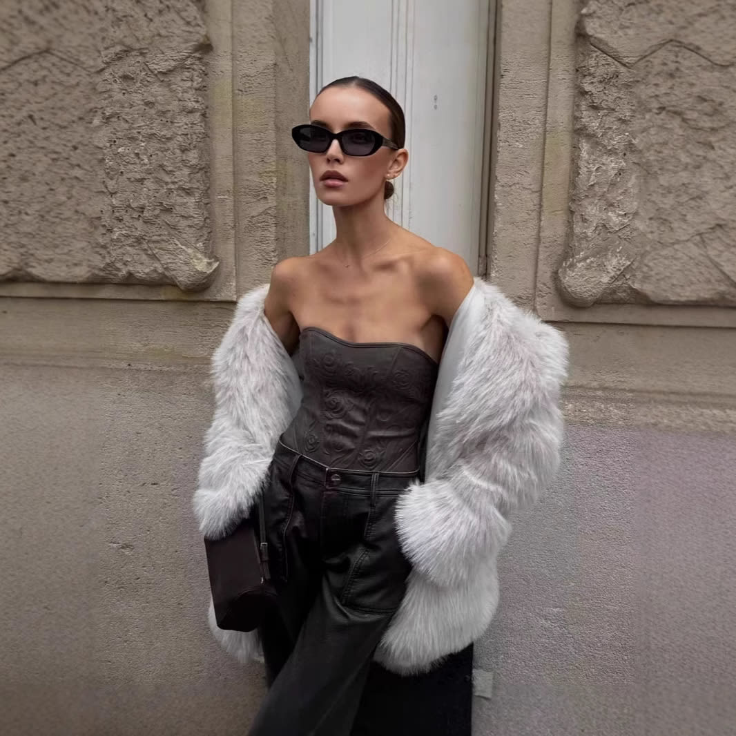 Artificial Fur Warm Coat Thick Coat Women view 14