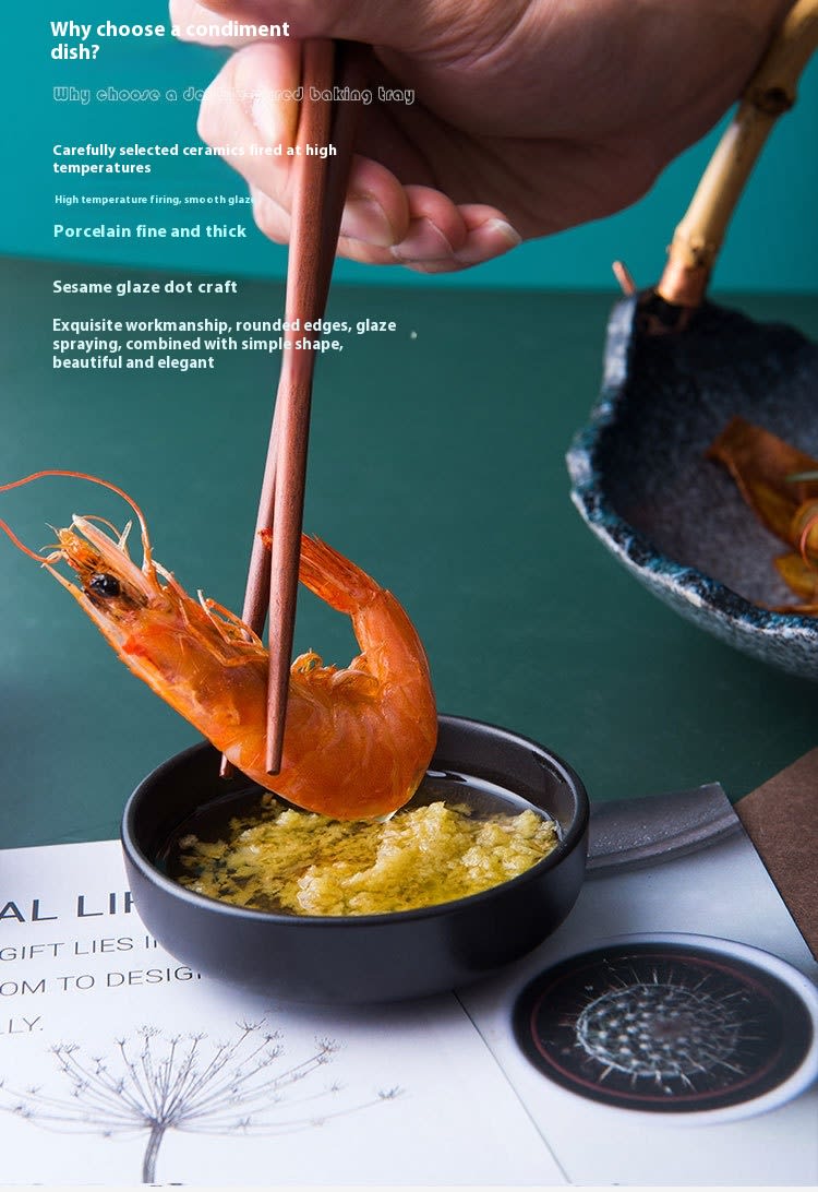 Creative Circular Japanese Seasoning Dish For Household Use view 6