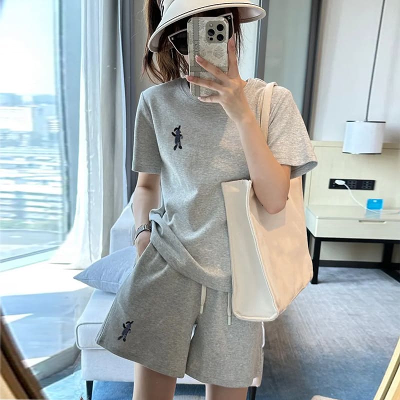 Women's Short-sleeved Clothes And Shorts Casual Running Clothes Two-piece Set view 13