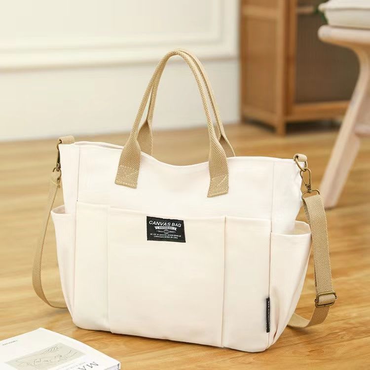 Large Capacity Shoulder Canvas Bag, Commuting Hand Bag view 4