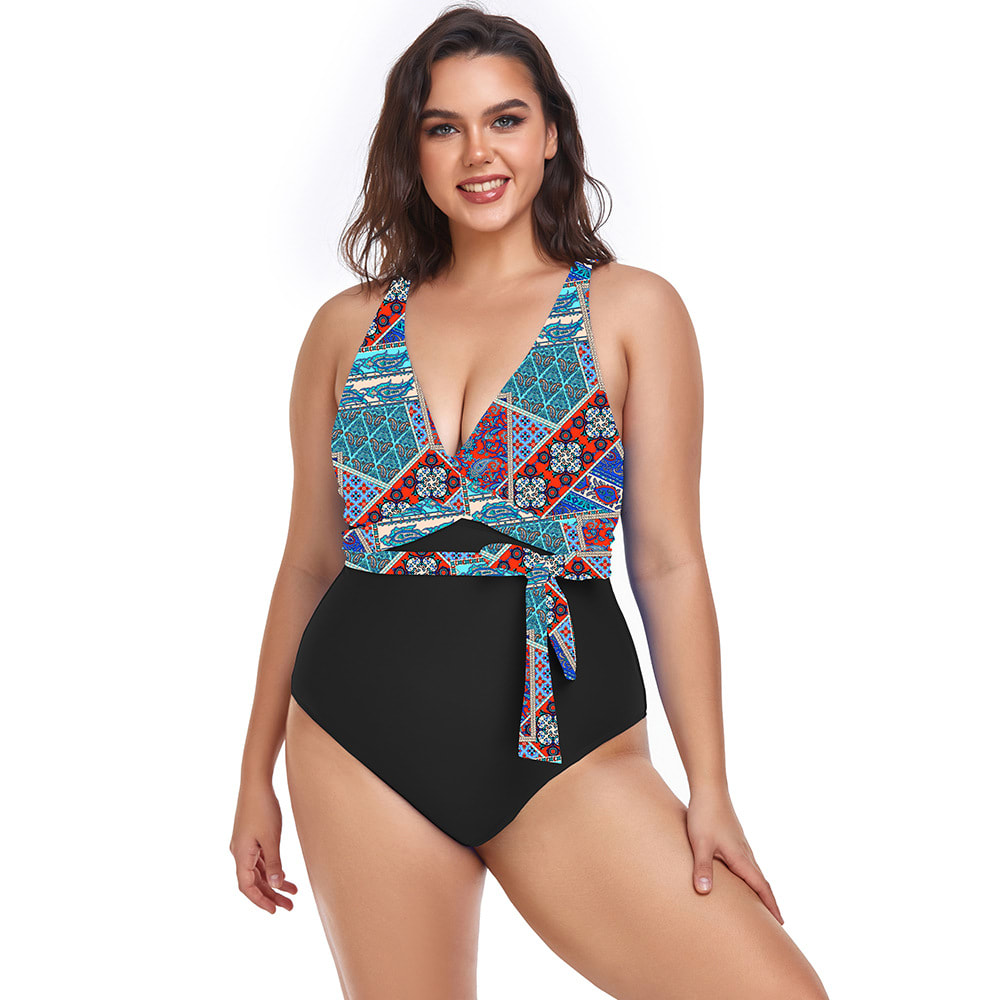 Women's Simple Casual Printed Sports One-piece Swimsuit view 10