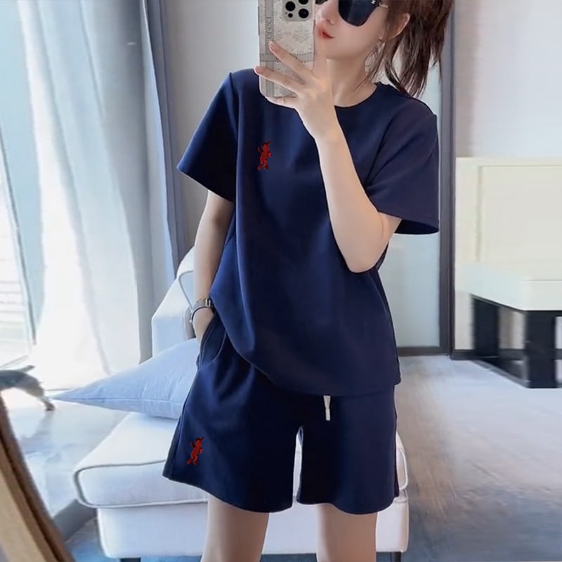 Women's Short-sleeved Clothes And Shorts Casual Running Clothes Two-piece Set view 3
