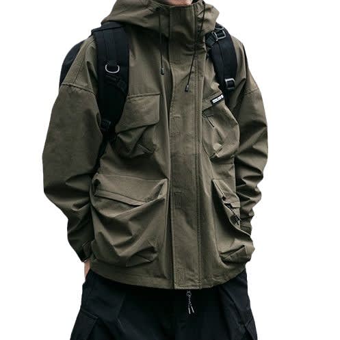 Hooded Jacket Men's Loose Three-dimensional Pocket Functional Windproof Jacket Casual Clothing view 5