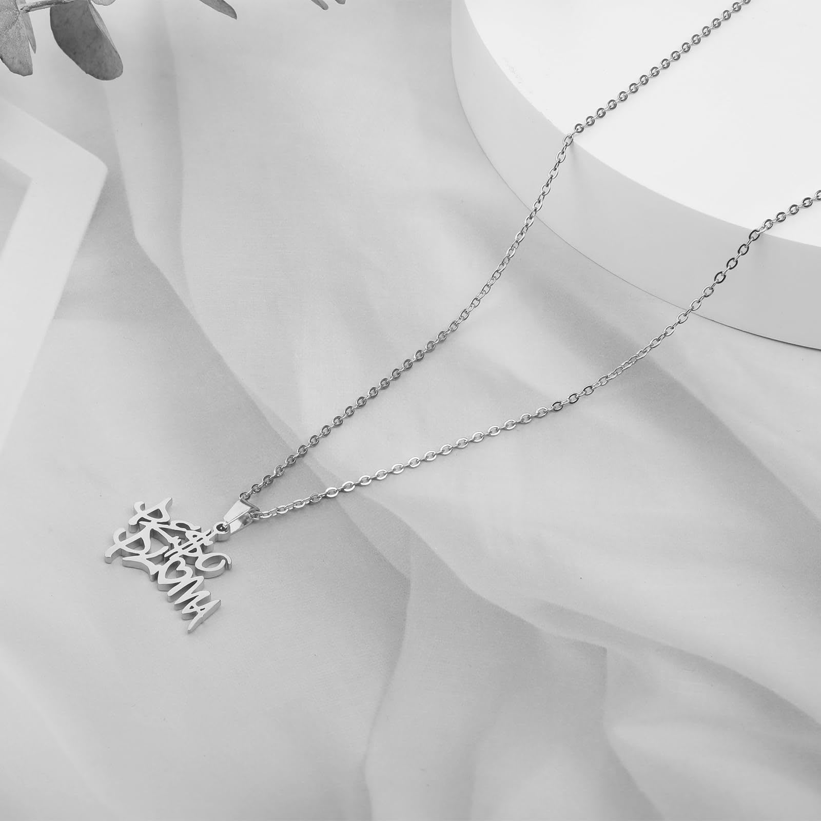Stainless Steel English Name Necklace For Men And Women view 8