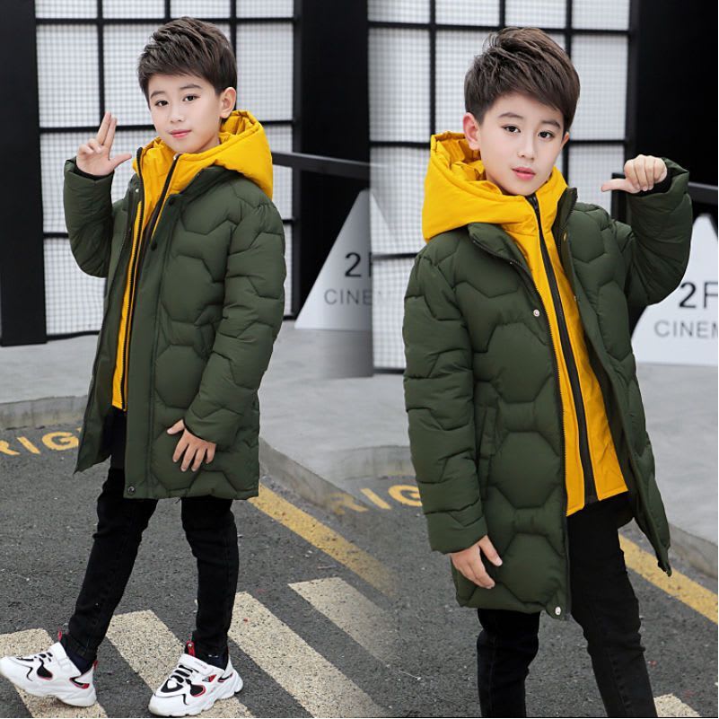 Winter New Boy's Quilted Cotton Coat Warm view 4