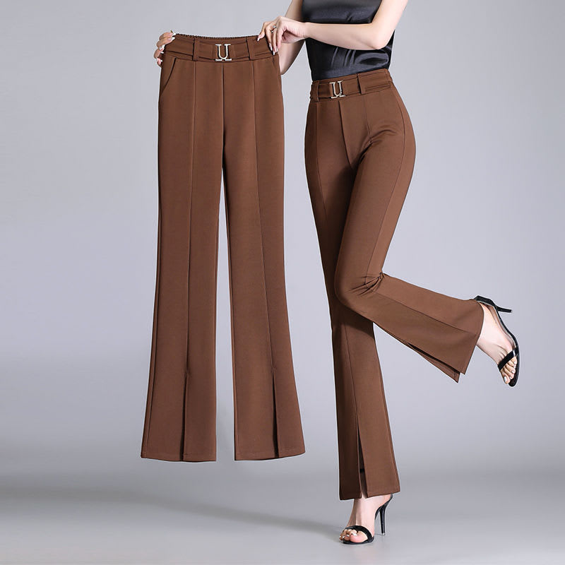 Women's Fashion High Waist Slimming Bell-bottom Pants view 6