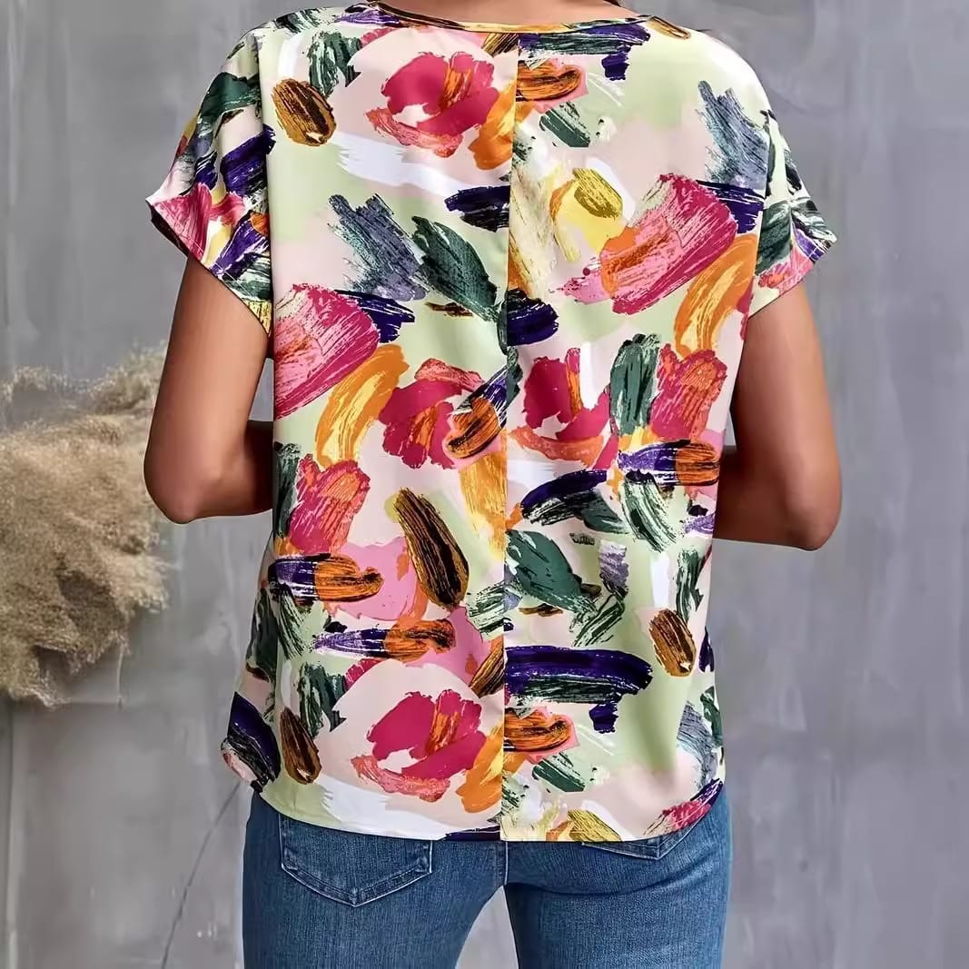 Women's Full Printed Short Sleeve view 5
