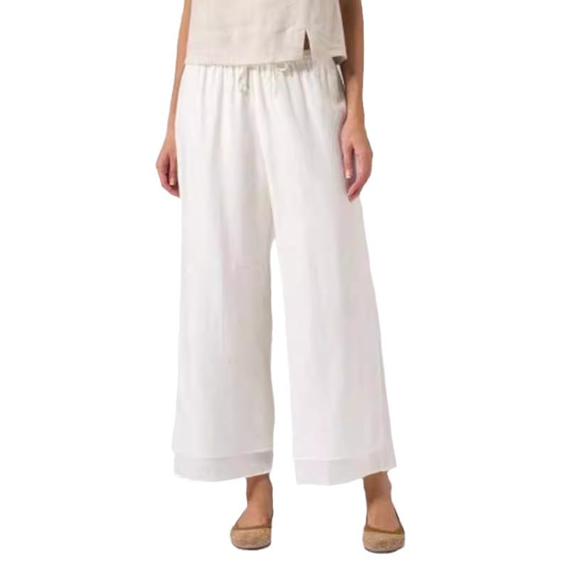 Women's Double-layer Buckle Elastic Waist Pants view 4