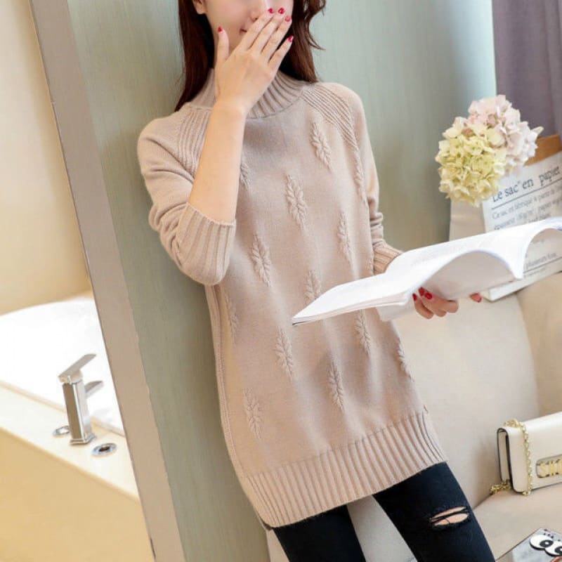 Women's Sweater Mid-length Loose Korean-style Thick Bottoming Shirt view 10