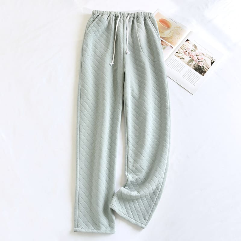Cotton Air Layer Couple's Thickening Trousers With Side Pockets view 9