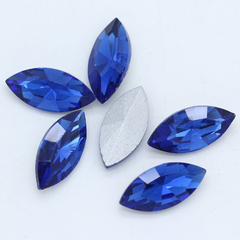 Horse Eye Crystal Pointed Glass Silver Bottom Loose Diamond view 13