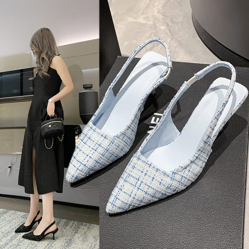 Stiletto Heel Pointed Toe Toe Cap Slingback Sandals Women's Spring And Summer New view 6