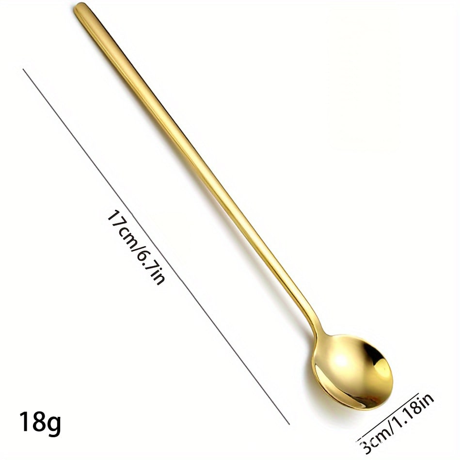 Stainless Steel Round Long Handle Stirring Coffee Spoon view 6