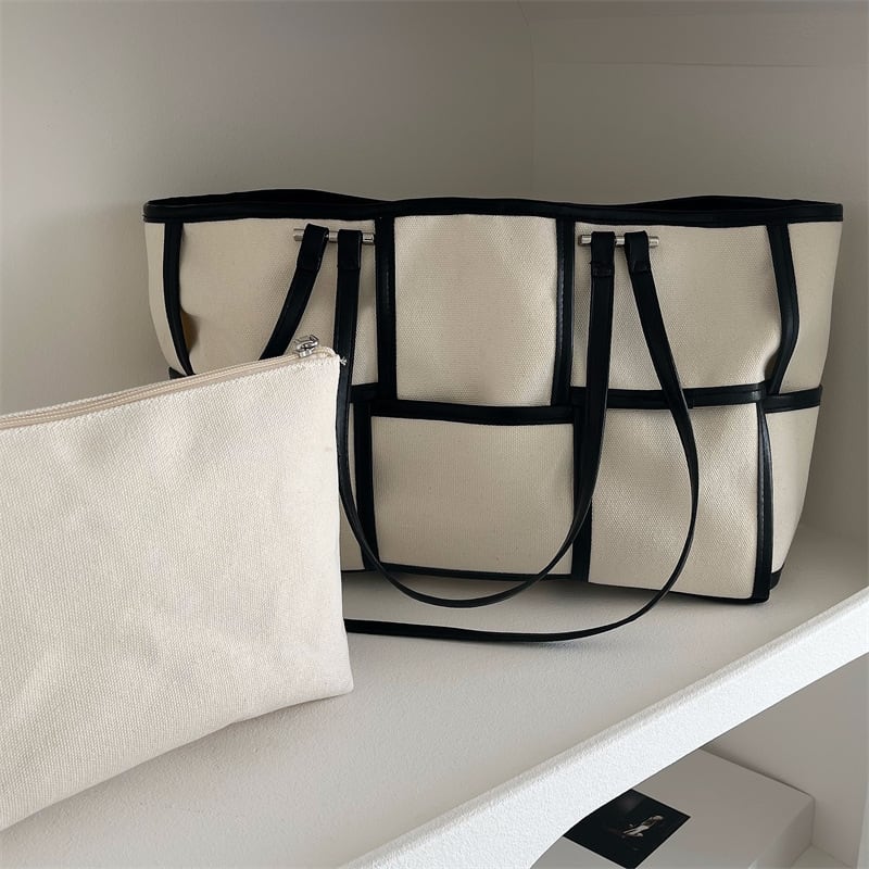 Ladies Large Capacity Canvas Shoulder Bag view 11