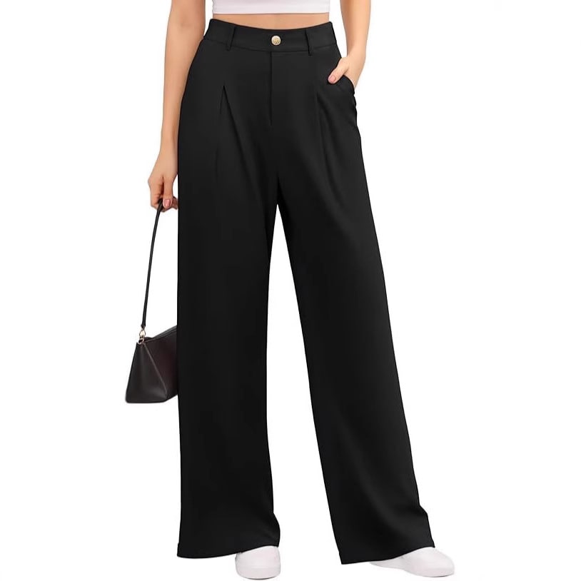 Women's Wide-leg Pants High Waist Stretch view 7