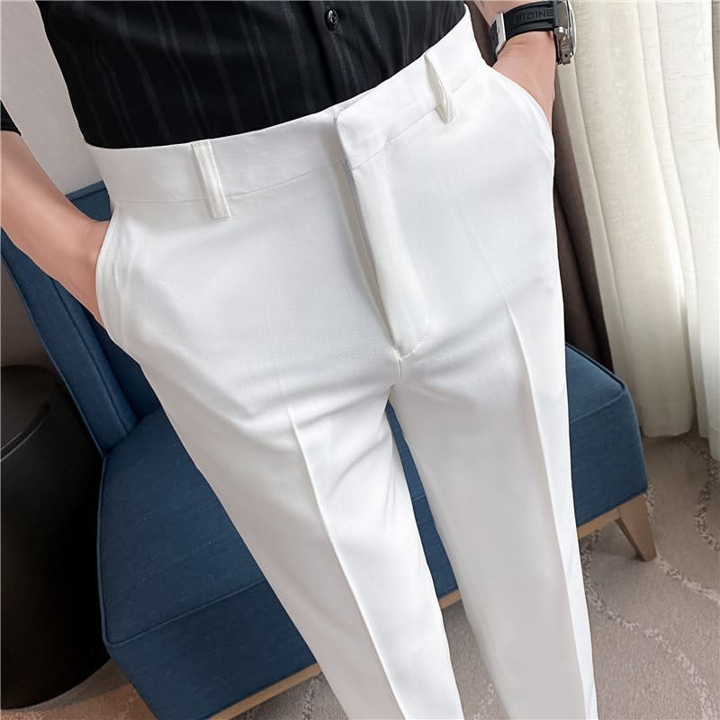 Men's Springsummer Draping Solid Color Casual Suit Pants Stretch Comfortable Suit Pants Trousers view 8