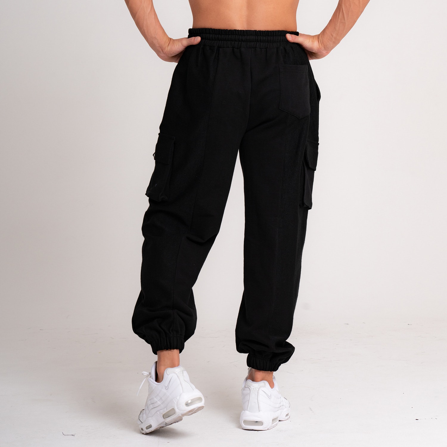 Loose Men's Exercise Casual Pants Multi-pocket Elastic Drawstring view 5