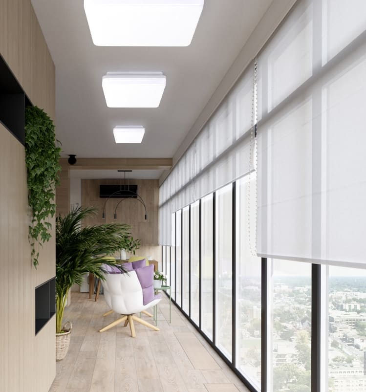 ED Three Proof Ceiling Light Square Circular Aisle view 16