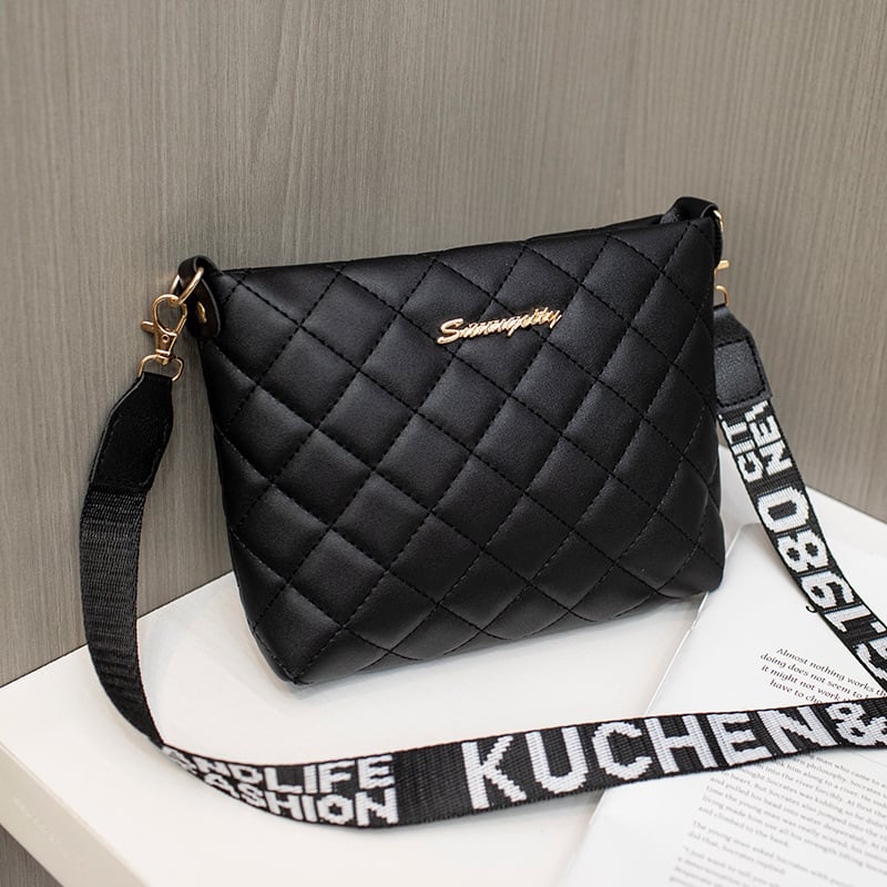 Small Messenger Bag For Women Trend Lingge Embroidery Female Shoulder Bags Fashion Chain Ladies Crossbody Purse view 2