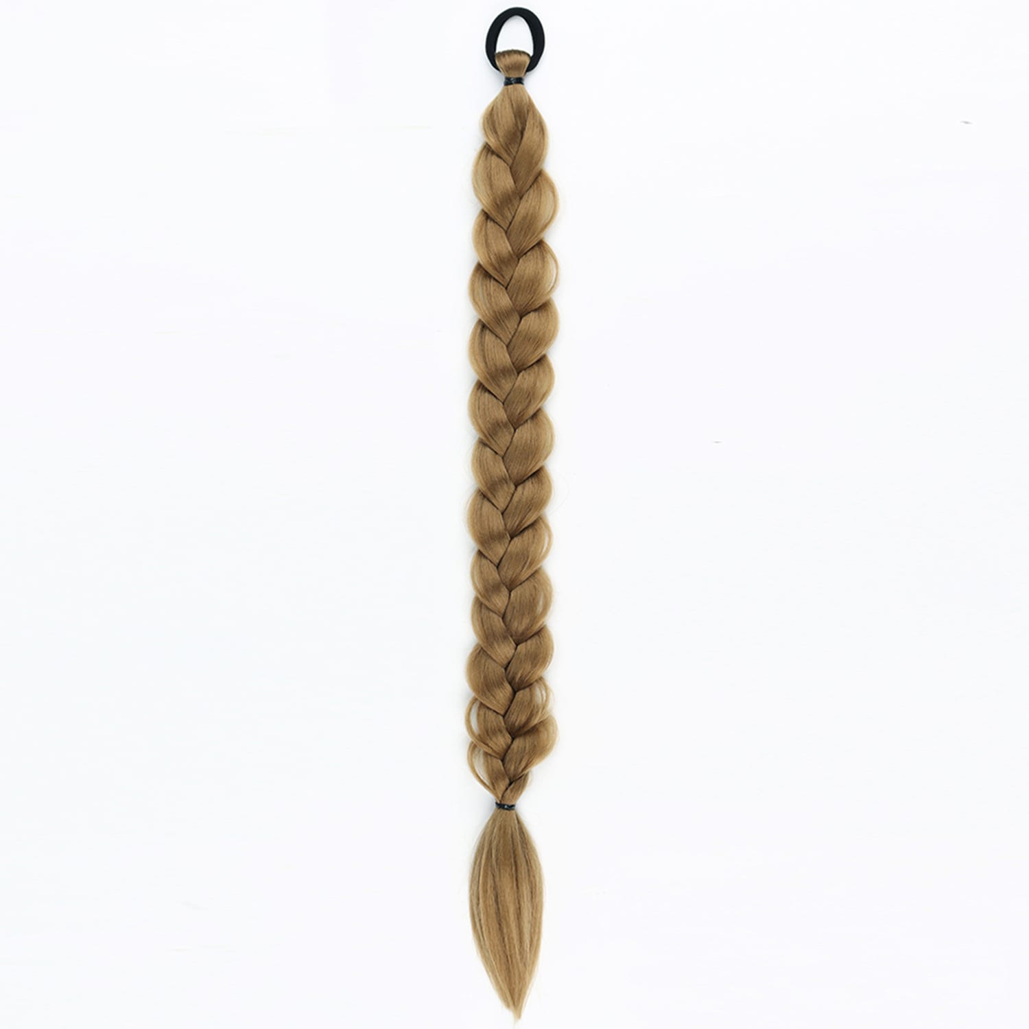 24-inch Women's Braid Hair Ring Horse Tail Strip Rubber Band Horse Tail view 2