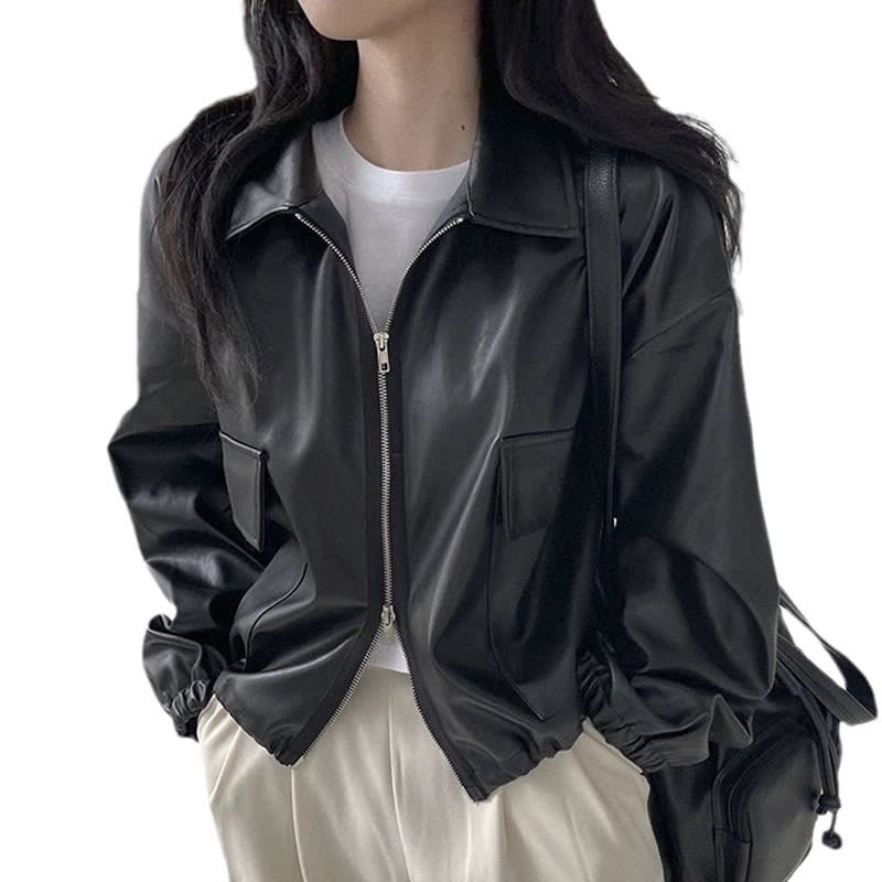 Versatile Long Sleeve Short Coat Women's Clothing view 4
