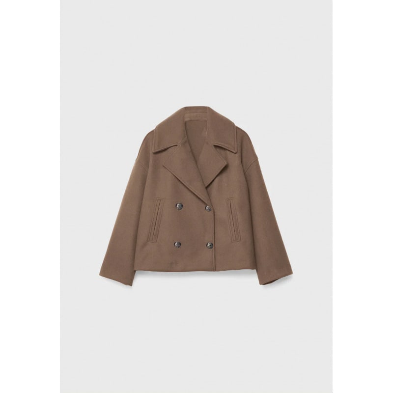 Ins Double-breasted Lapel Blazer Jacket Fashion Loose Woolen Short Coat Elegant Commuting Women's Clothing view 10