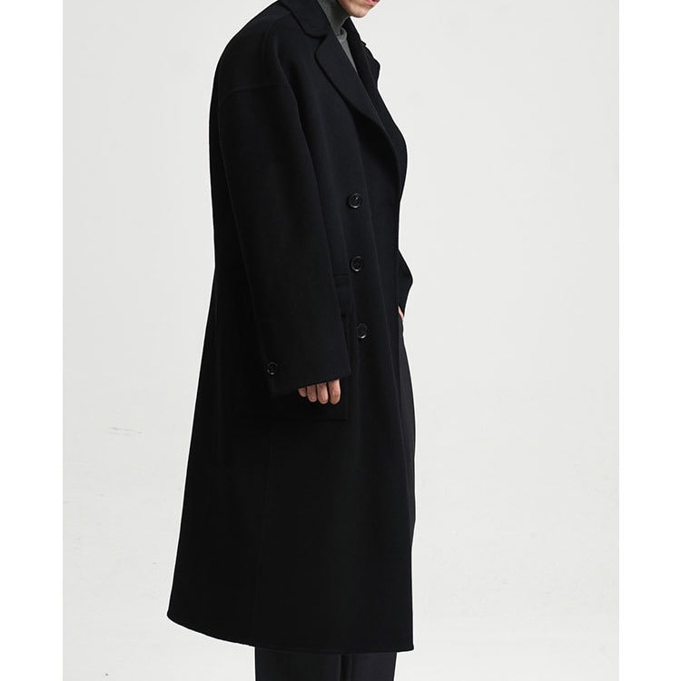 Long Double-faced Woolen Goods Wool Overcoat Men view 3