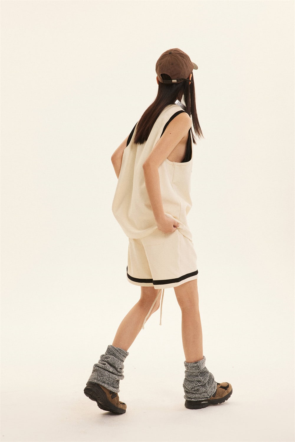 Fake Sports Vest Casual Letter Embroidered Loose Top view 6