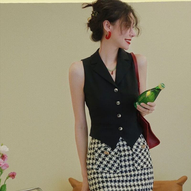High Class Elegant Vintage Suit Vest Vest Waistcoat view 3