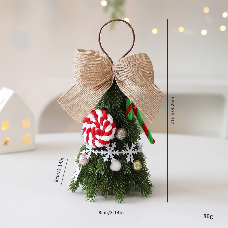 Mini Christmas Tree Ornaments Diy Christmas Decorations Home Bedroom Party Decorations Desktop Children New Year Christmas Gift view 6