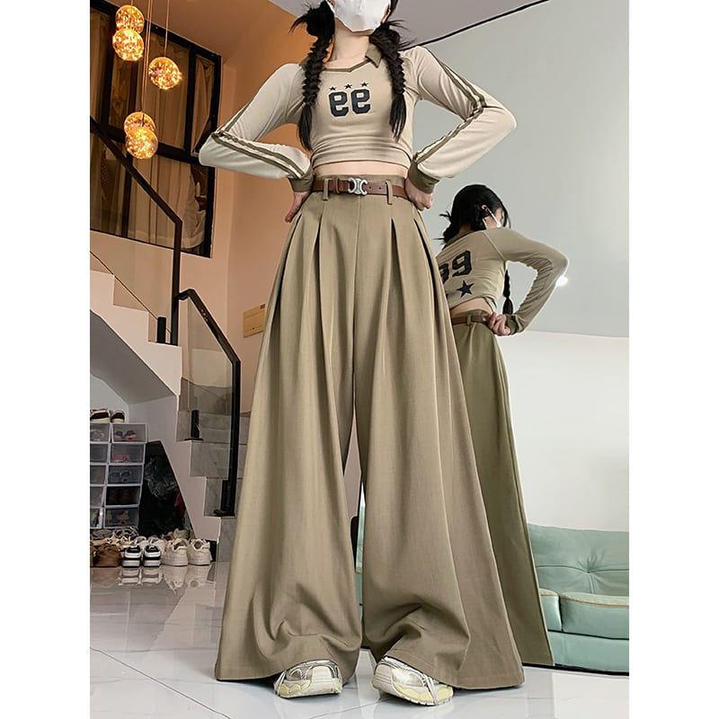 Women's Korean-style Loose Design Suit Pants Casual Pants view 2