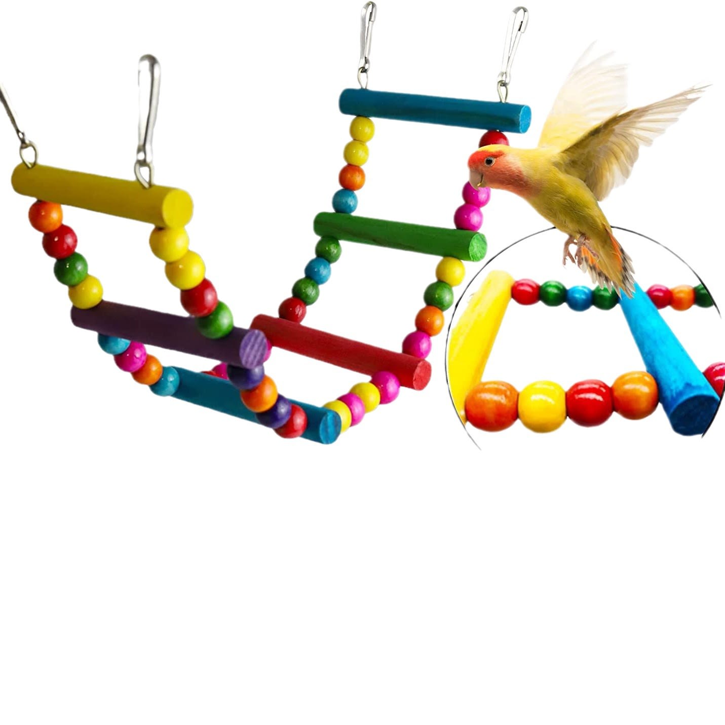 7PCs Parrot Toys Bird Cage Accessories view 10