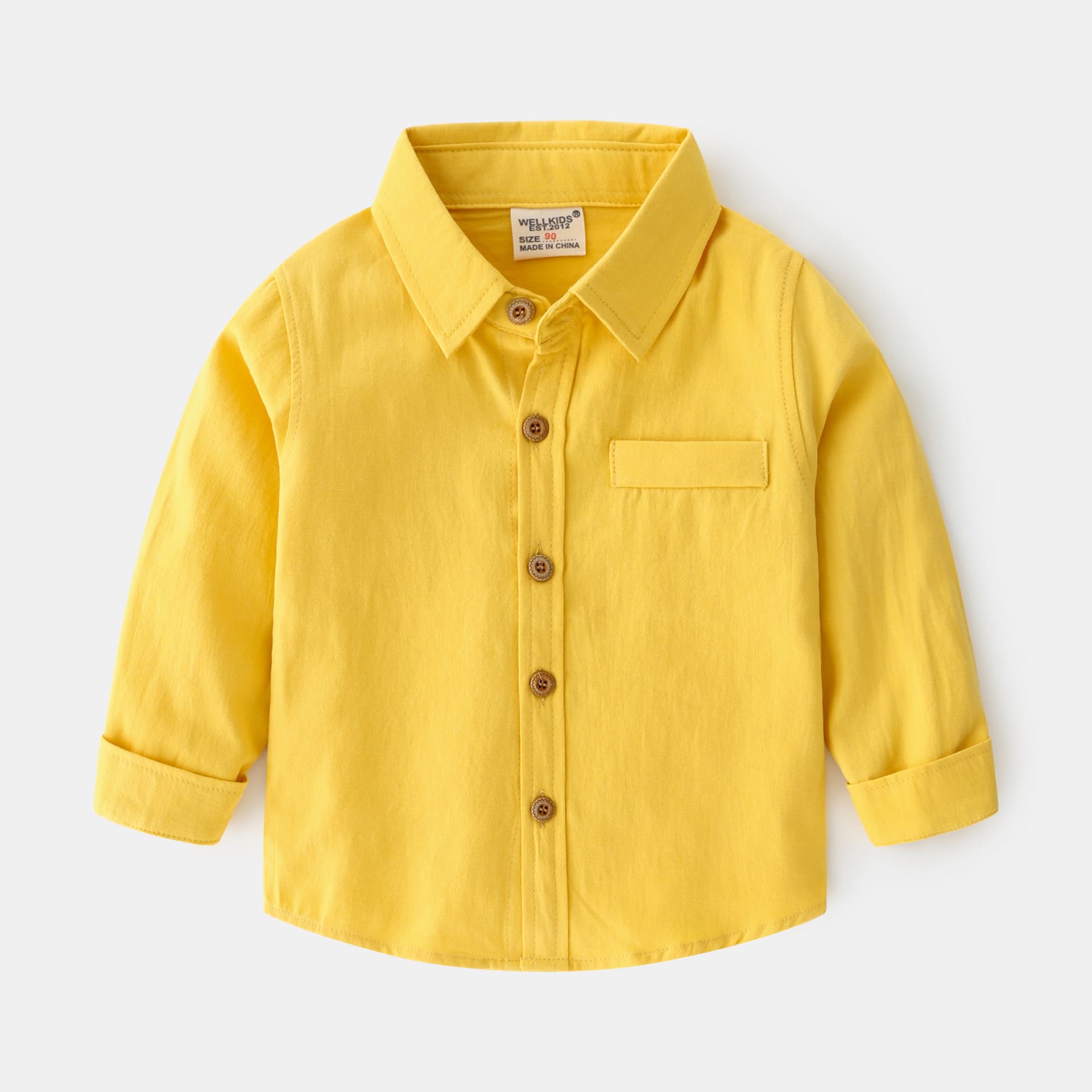 Fashion Personality New Solid Color Boys' Shirt view 5