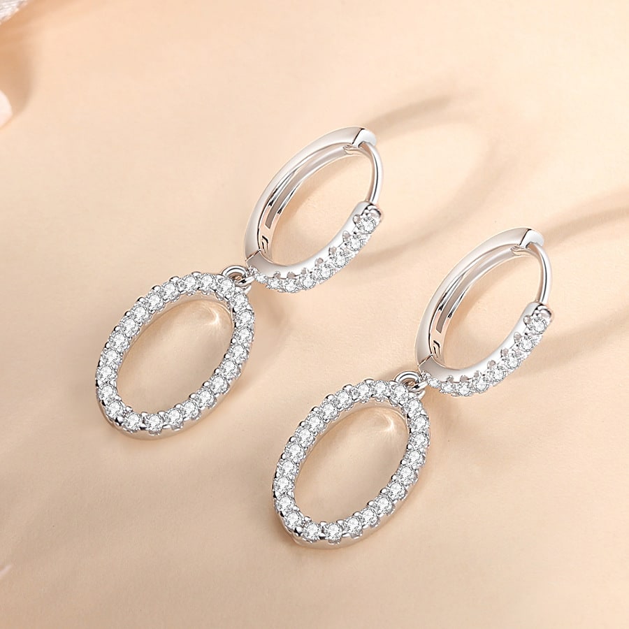 Sterling Silver 925 Light Luxury European And American Style Ring Ear Clip Women view 4
