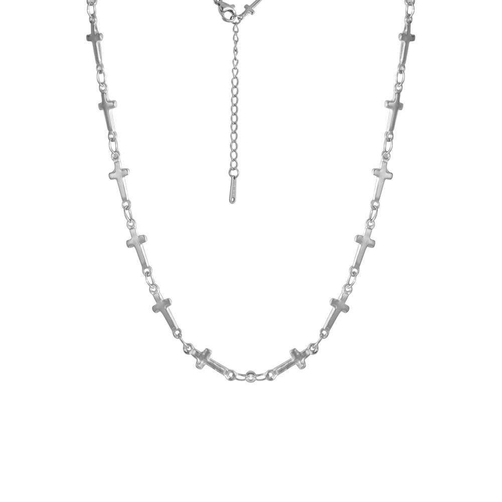 Fashion Cross Stainless Steel Necklace Hip Hop view 5
