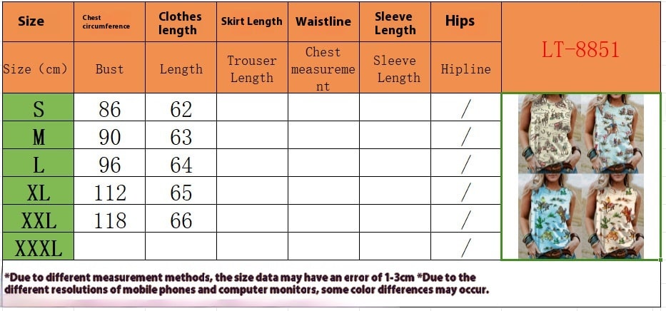 Women's Vest Women's Western Style Summer Digital view 4