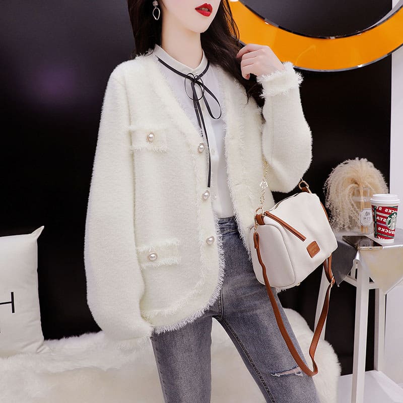 Women's Loose-fitting Tassel Vintage Sweater Coat view 5