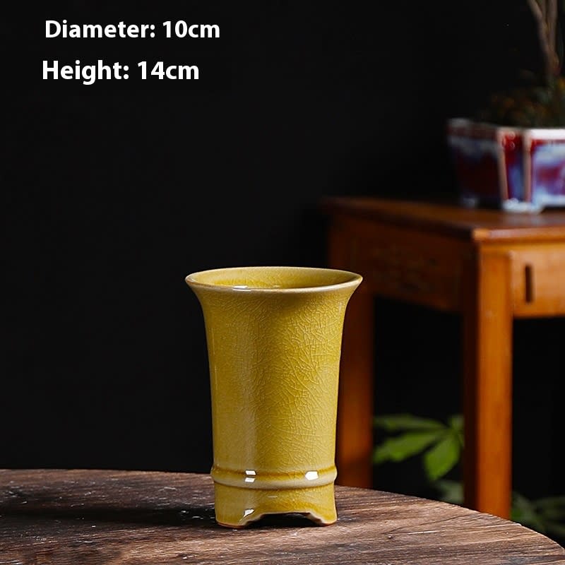 Ceramic High Round Floating Branch Landscape Simple Flower Pot view 12