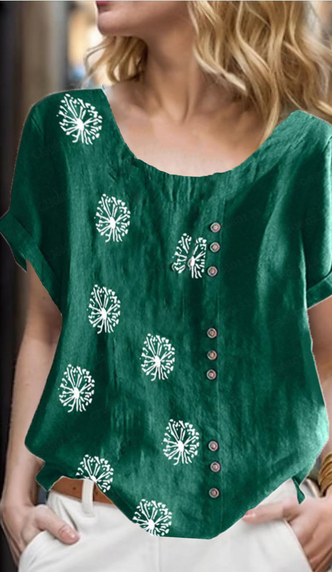 Women's Top Clinch Vintage Cotton And Linen Printing view 4