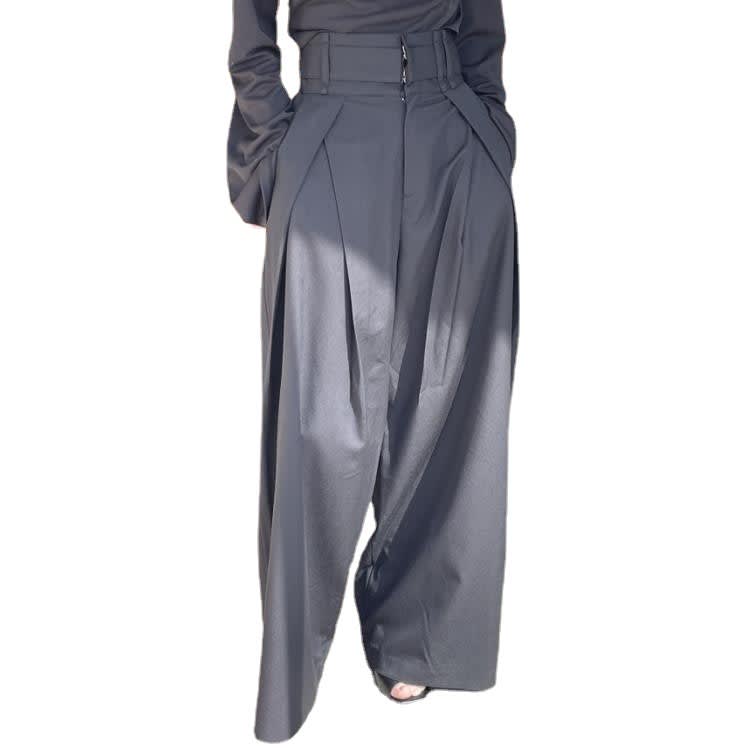 Three-dimensional Waist Wide Leg High Waist Drooping Casual Pants view 3