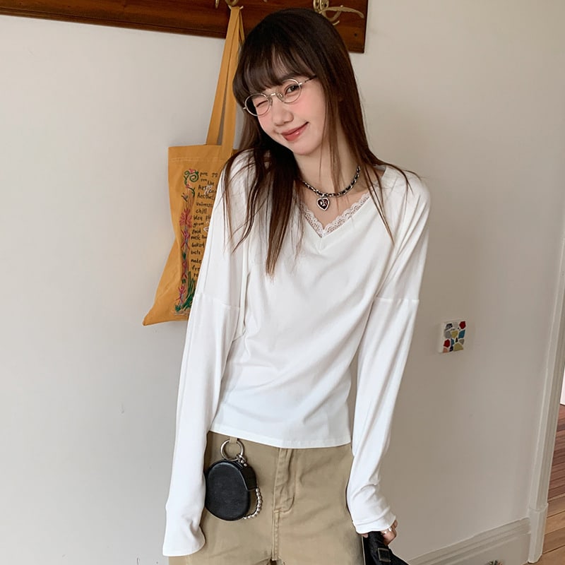Gentle Inner Wear Can Be Outer Wear Bottoming Shirt view 3