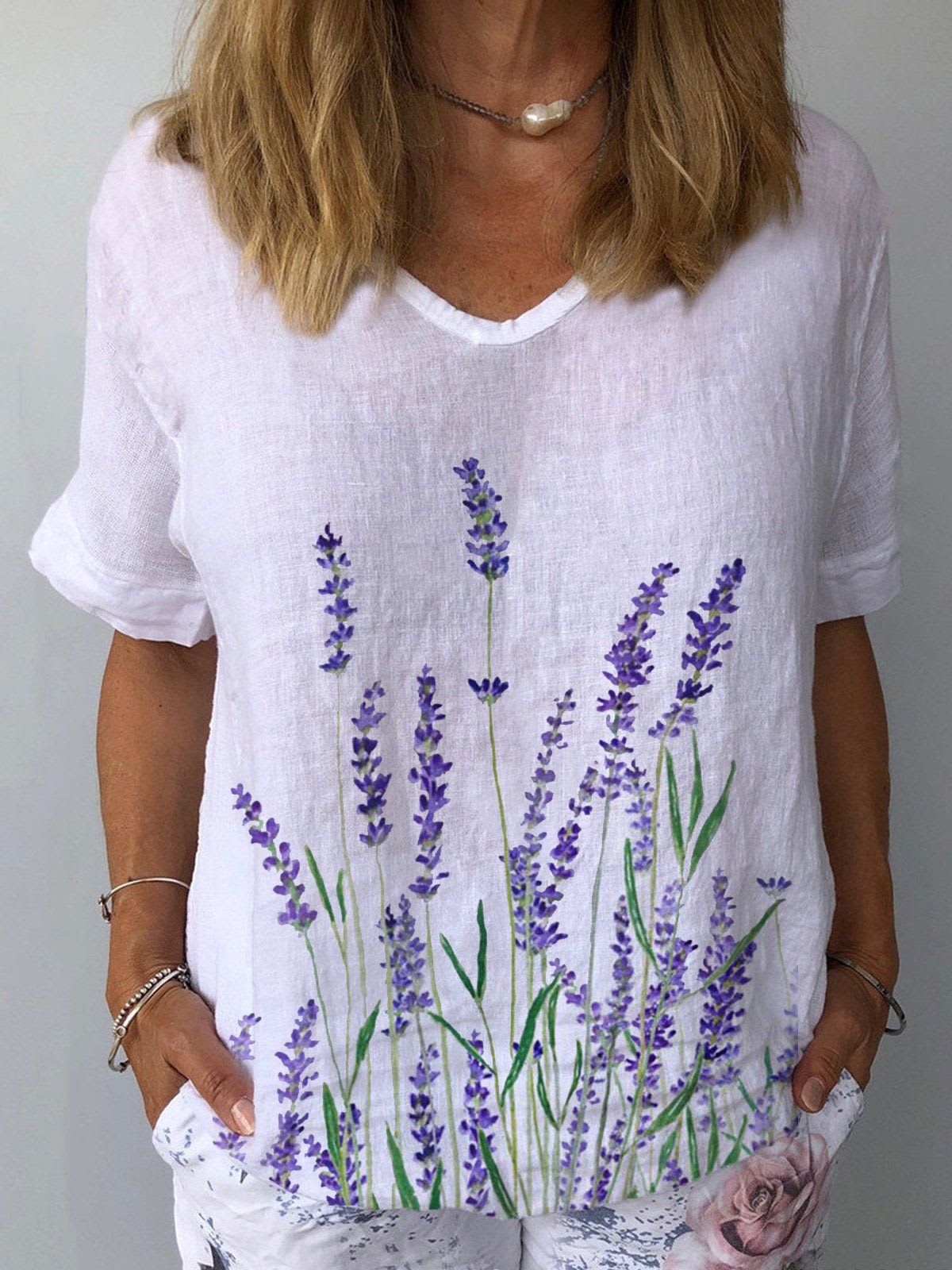 Women's Collarless Polyester Printed Top view 4