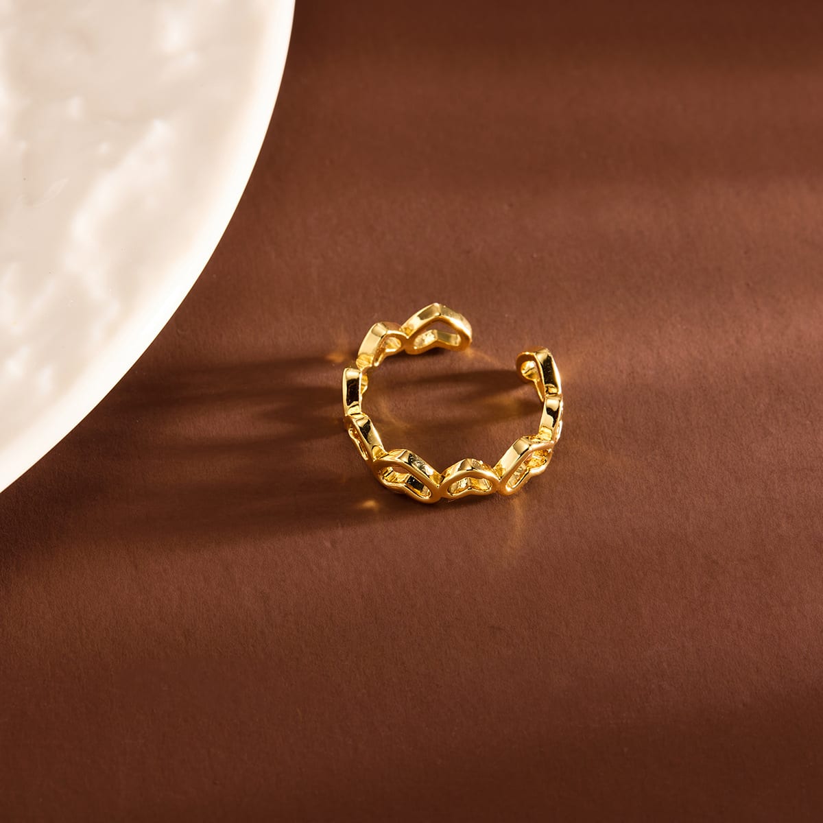 Retro Minority Real Gold Plated Copper Ring view 2
