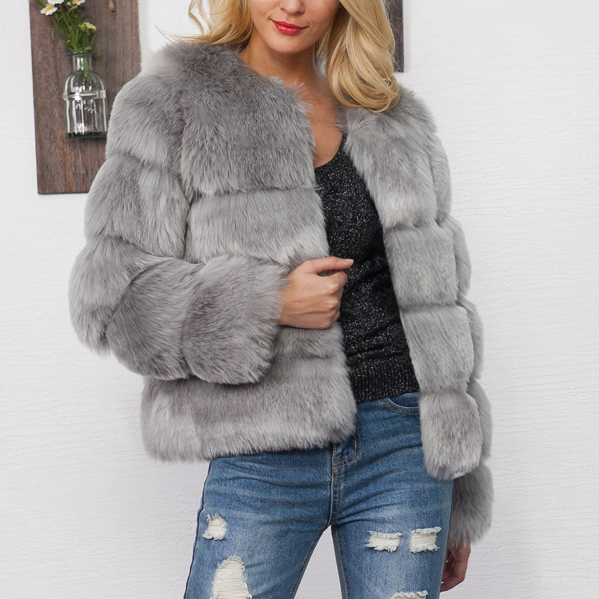 Women's Fall Winter Fashion Personalized Short Coat view 6