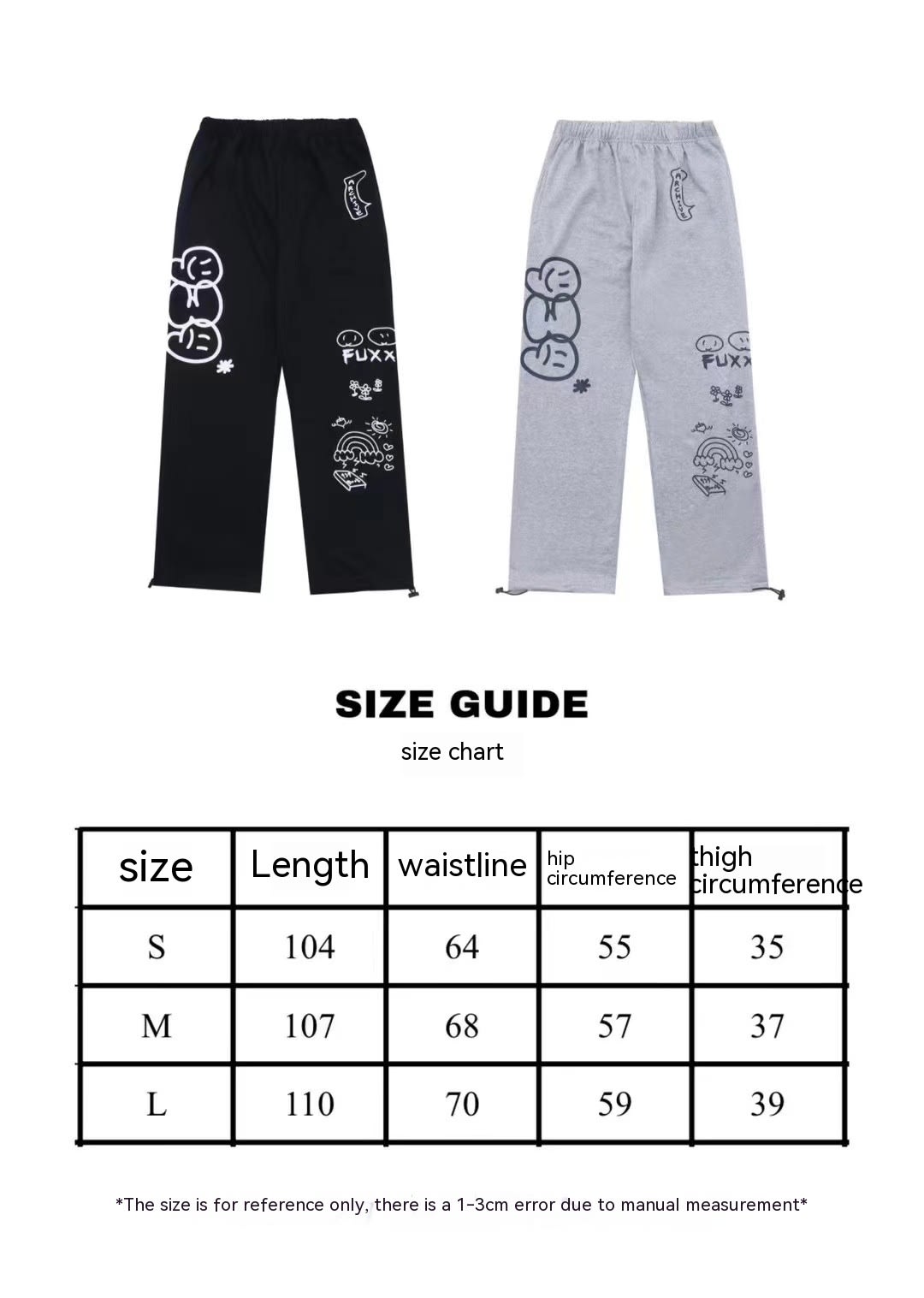 Graffiti Letter Loose Straight-leg Wide-leg Pants view 16
