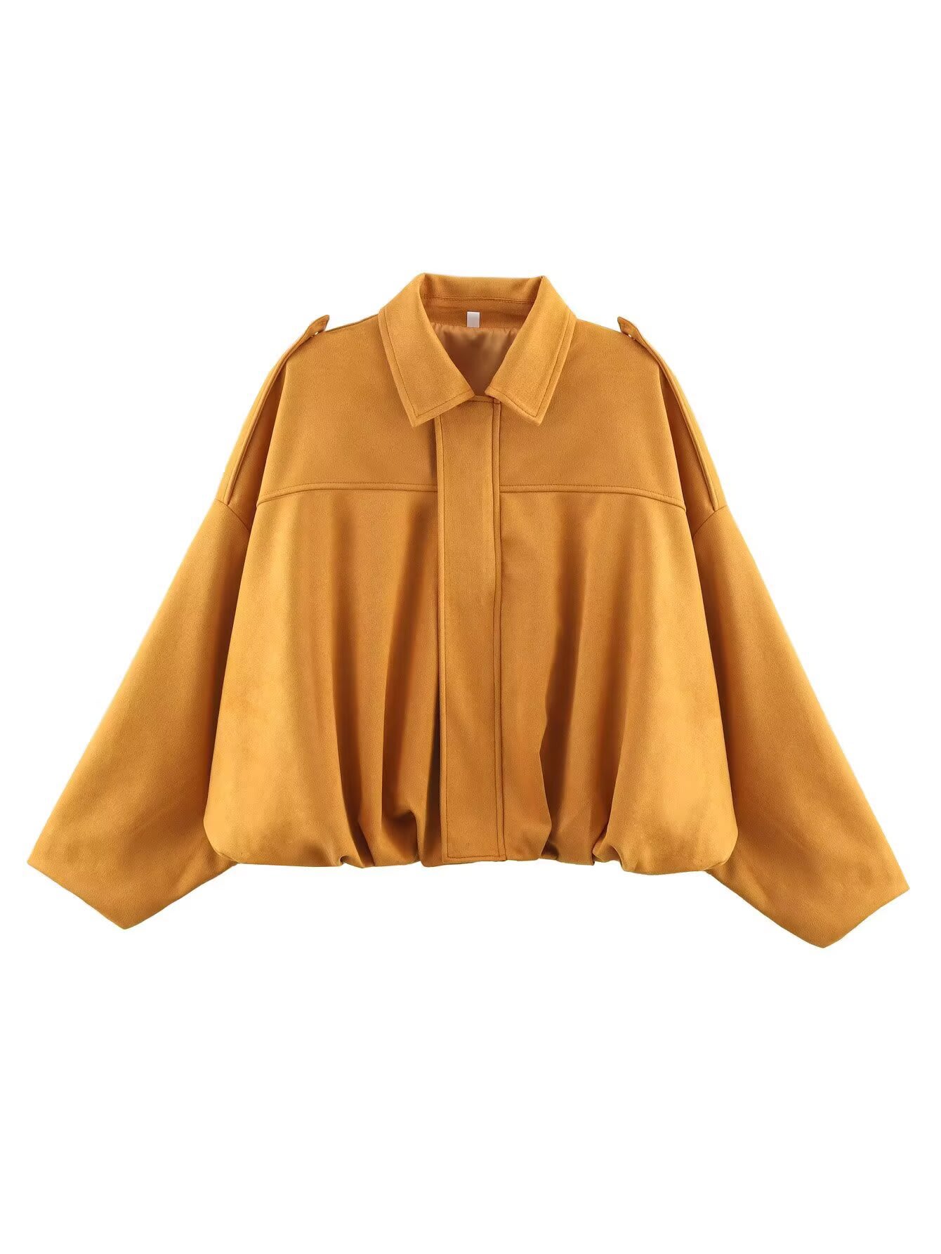 Faux Suede Texture Pilot Jacket - Men's Casual Zip Up Coat with Soft Touch Finish for Daily Wear view 11